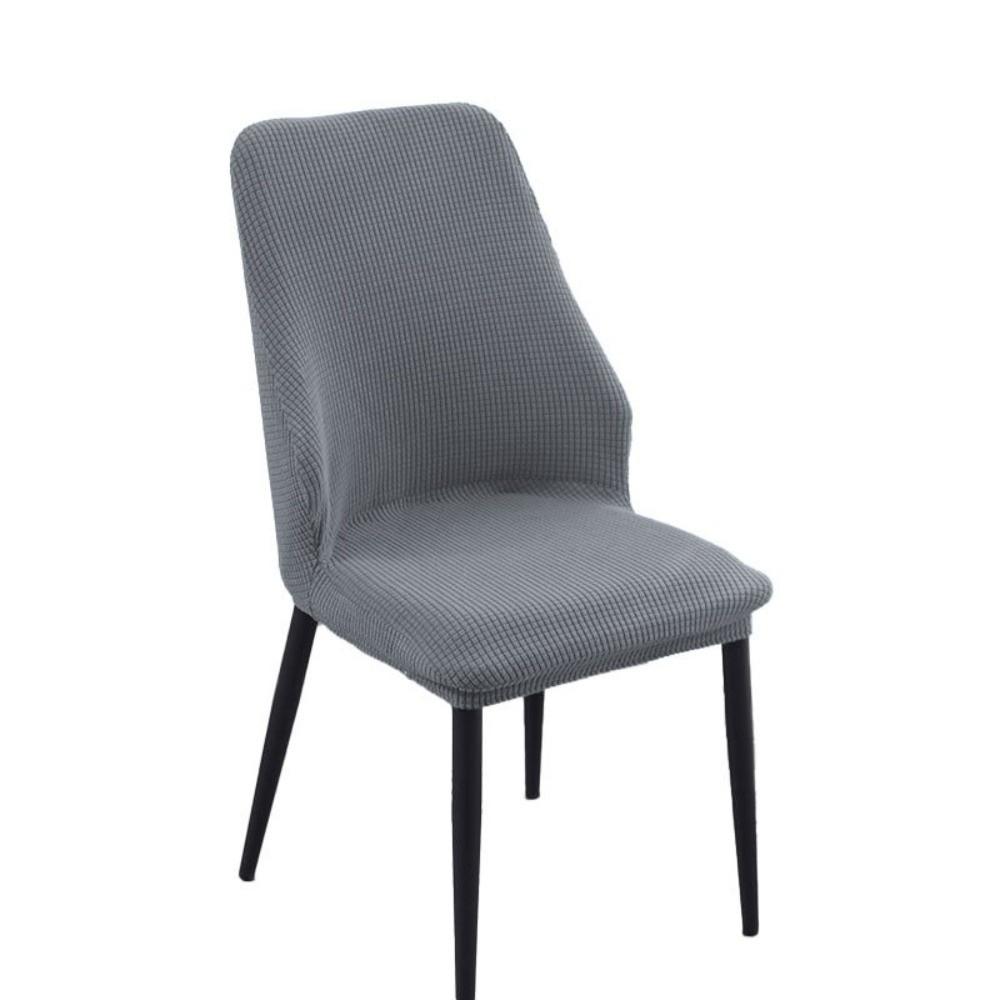 High-elastic Dining Chair Cover Curved Stool Slipcover Backrest Protector for Home Decoration