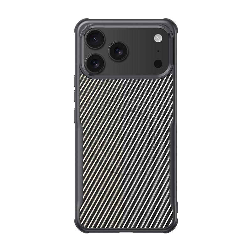 

Магнитный Матовый Противоударный Силиконовый Чехол Для iPhone 17 Air 17Pro 16 15 14 Plus 13 Pro Max Magsafe Задняя Крышка с Текстурой Карбонового Волокна iPhone 15 серый