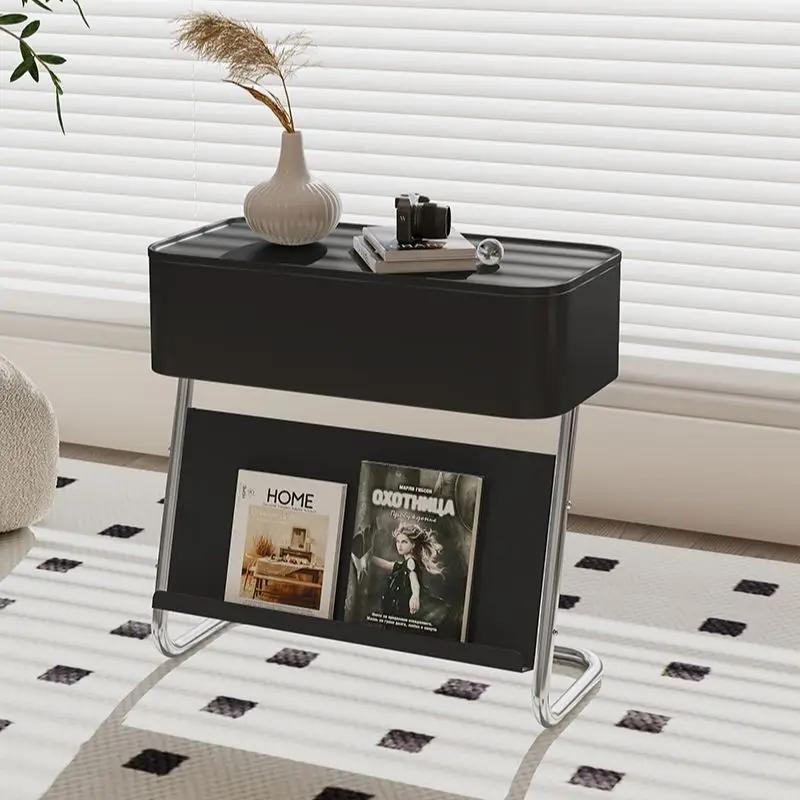 Modern Sofa Side Table Small Square Coffee Tables with Hidden Storage Coffee Tables for Living Room Big Size Interior Furniture