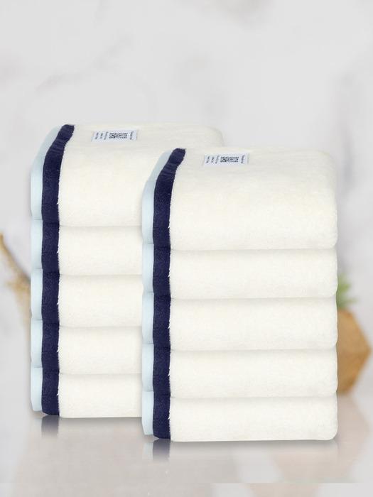 Crocodile Acc [Bulk 10 sheets] Crocodile Wannabe 200g Combed 40 count emotional hotel towel Navy 10 sheets