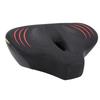 Fahrradsitzkissen Breit Verdickt Stoßdämpfung Atmungsaktives Sattelpad für Peloton Schwarz Rot