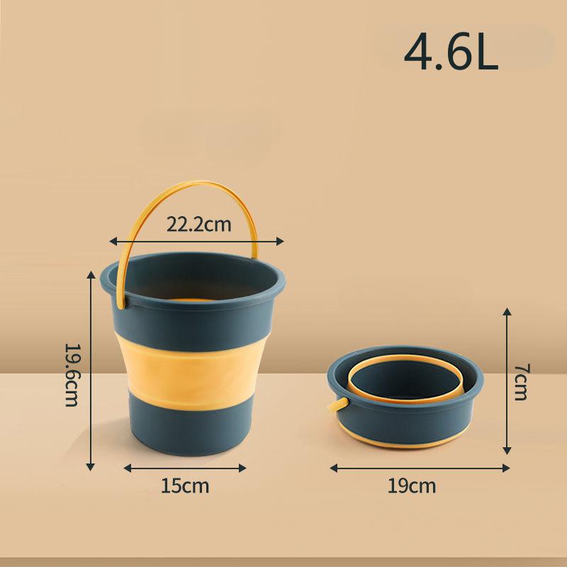 Folding Bucket Multifunctional Silicone Bucket for Car Washing Fishing Camping Water Container Collapsible Bucket