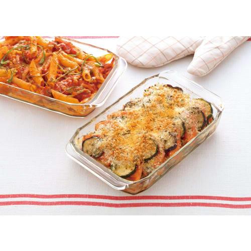 Iwaki Heat-Resistant Glass Toaster Oven Plate, Basic Series, 240 x 145 x 35mm, 700ml, KBC3850 BC3850