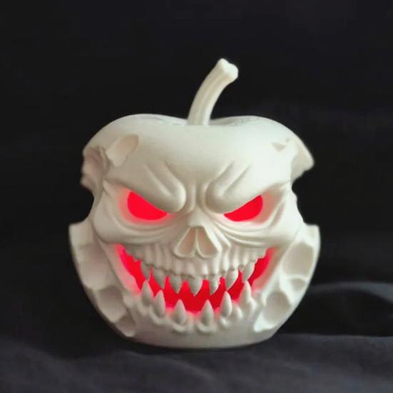 Halloween Evil Fruit Ornament Spooky Tea Light Holder Gothic Tabletop Ornament Creepy Centerpiece for Horror Themed Parties Decoration