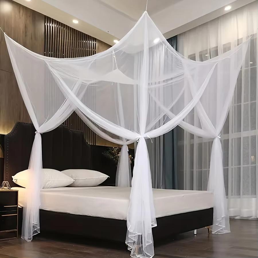 

Large Four Door Mosquito Net, Breathable Polyester Mesh Cover, Suitable for Outdoor Camping, Insect Proof in Summer