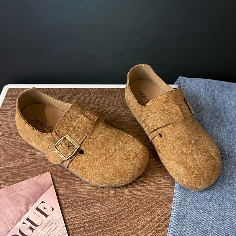 Soft leather thick sole. Inner heightening shoes New Mori retro ugly cute soft sole all-inclusive Boken single