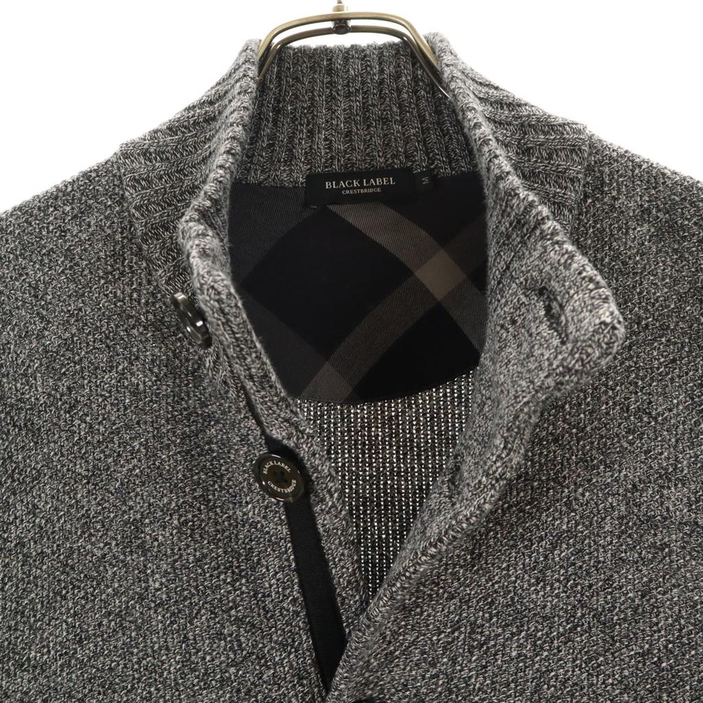 BLACK LABEL CRESTBRIDGE Mock neck Knit jacket M gray Men's Used