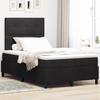 Box Spring Bed with Mattress Black 120 x 190 cm Velvet