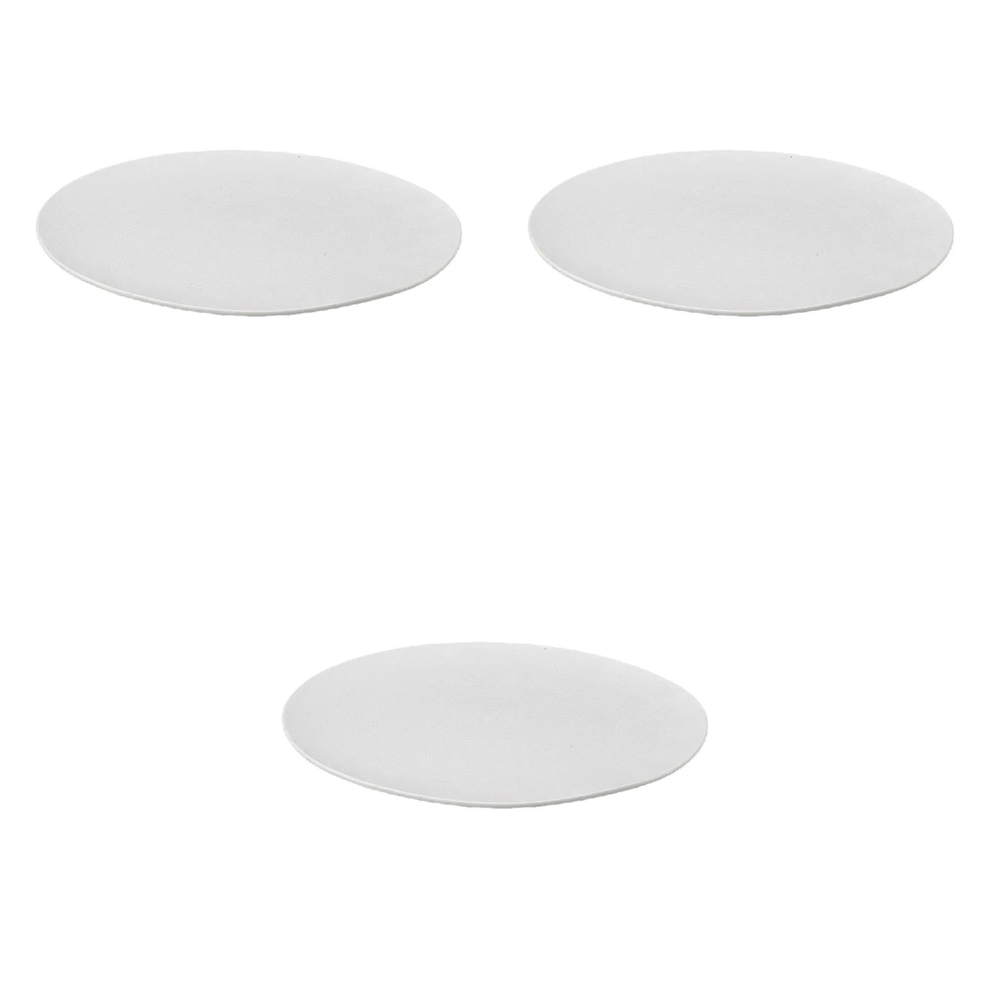 

Set of 3 White Blown 22cm Flat Plates x Large Round Plates by Setomonohonpo [22.2 1.5cm]