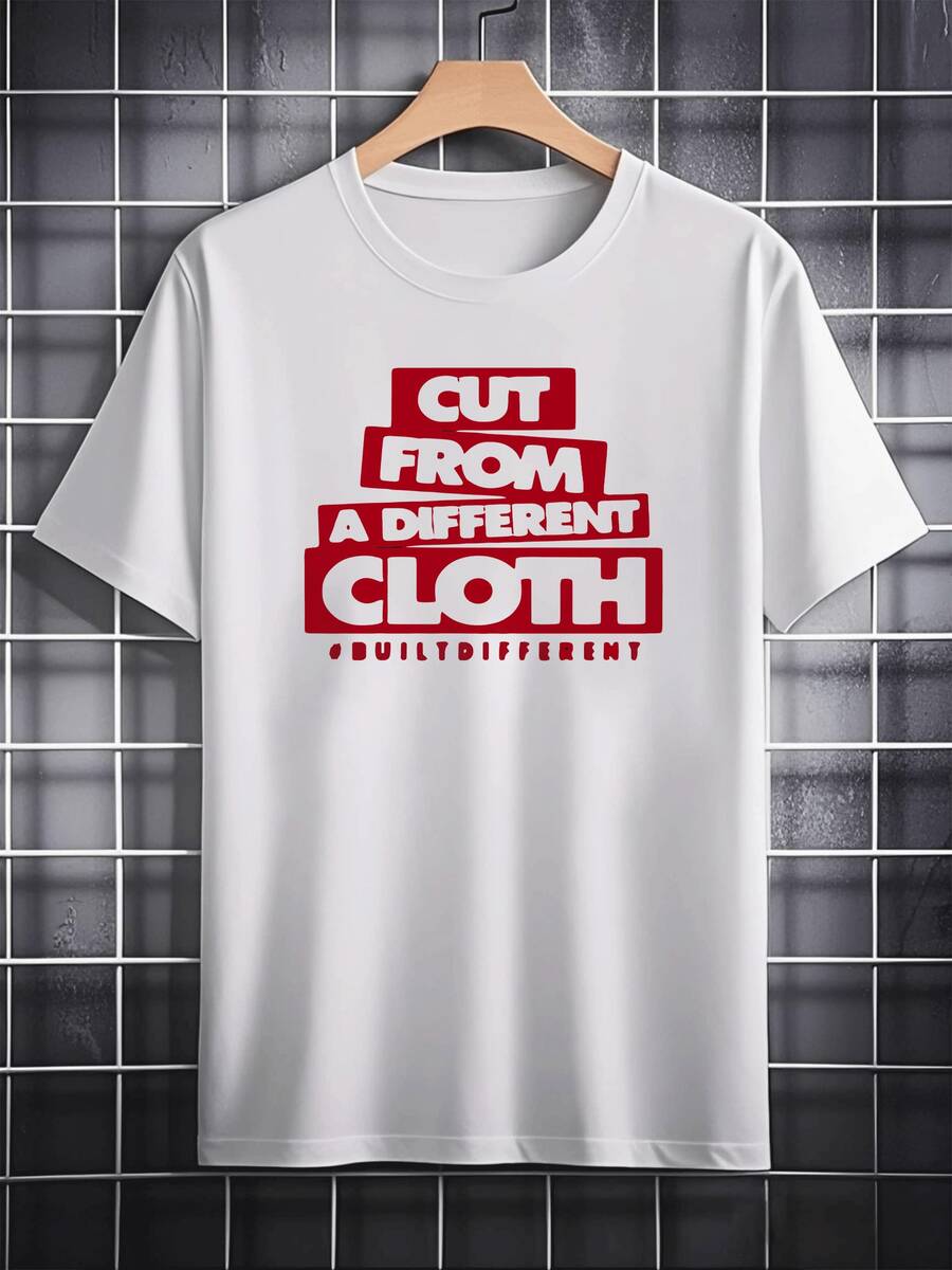 

Cut From A Different Cloth Slogan Graphic Symbolizing Individuality And Confidence Unisex Tshirt XXL