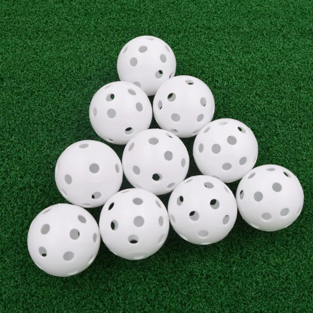 10PcsGolf Practice Balls 41mm 26 Hole Plastic Golf balls Outdoor Golf Practice Balls Golf Accessories