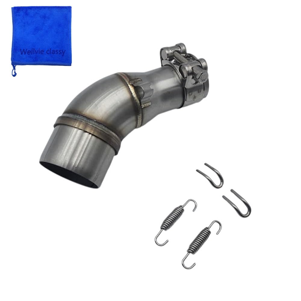 

Wellvie Classy Muffler Silencer for Yamaha Motorcycles Exhaust Middle Slip-on YZF-R25 YZF-R3 - Pipe, Section, 50.8mm [Used]