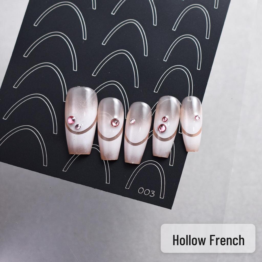 Snowflake Nail Art Stencil Stickers - Christmas French Ombre Airbrushing Decals