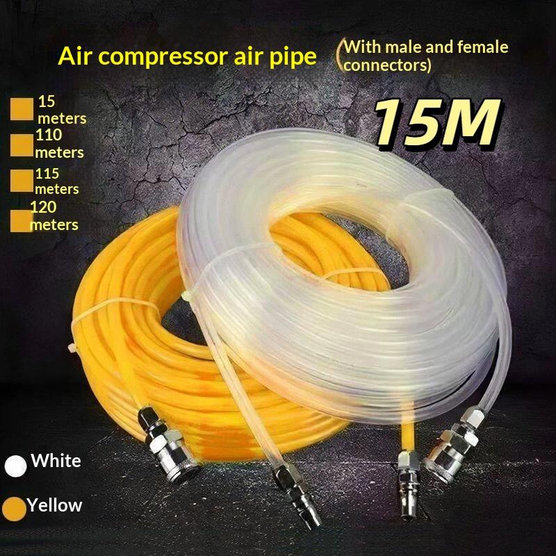 Flexible PU Air Compressor Hose Low Temperature Resistant with Quick Male Female Connectors for Outdoor Construction Work
