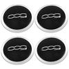 4pcs 133mm Hubcap for Fiat 500 Wheels Centre Hub Caps Set 68078419AC 68078421AC Dust Cover Sliver 51884863