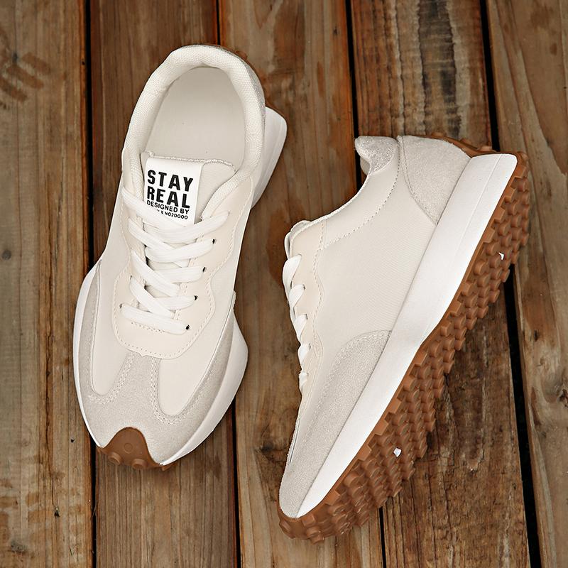 Fashion Women's Fashion Chunky Sneakers Autumn 2025 Non Slip Platform Sports Shoes for Women Thick Sole Lace Up White Vulcanized Shoes