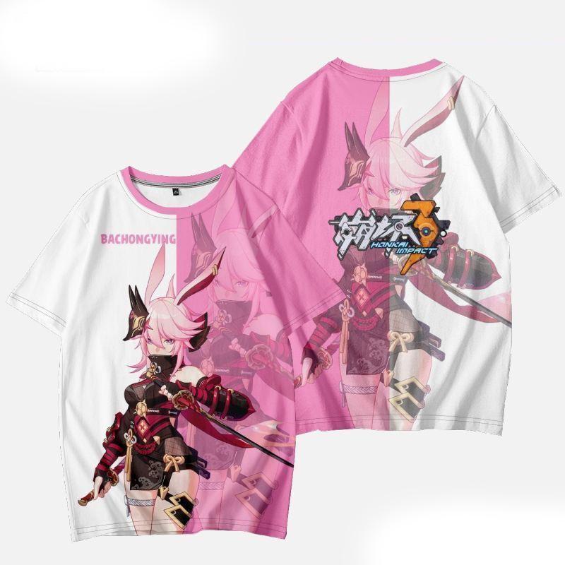 Games Honkai Impact 3rd T-shirts 3D Print Kid Anime Tee Men Women Short Sleeve O-Neck T Shirt Harajuku Cosplay Y2k Tops Clothing