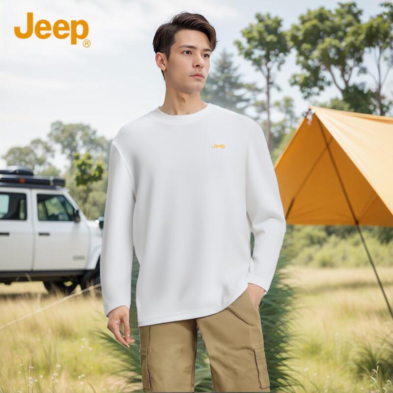 JEEP Men's Round Neck Thermal Fleece Base Layer T-Shirt