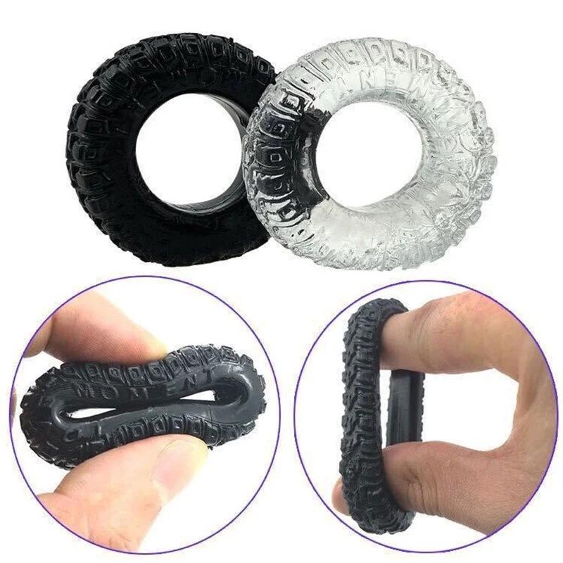 2 PCS/Set Soft Cock Rings Penis Lasting Erection Male Delay Ejaculation Scrotum Restraint Adult Sex Toys For Men TPE Reusable