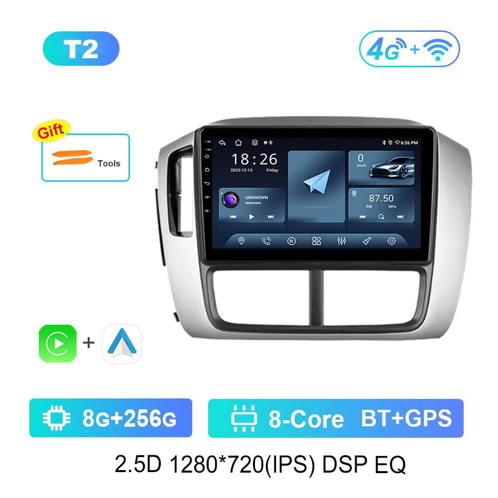 For Honda Pilot 1 2005 - 2008 IPS Screen 9'' Car Radio Multimedia Player Carplay Android System 4G Bluetooth WiFi GPS Navigation
