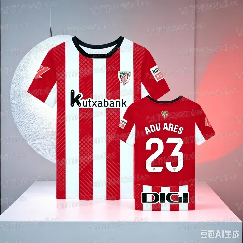 Spanish Style BILBAO Athletic Football 3D Printed Daily Football T-shirt Breathable Fashion Short FamilyMatching