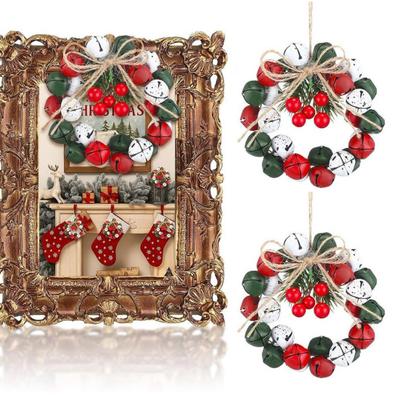 Bell Wreath Bell Bowknot Christmas Decoration Seasonal Bell Ornament Christmas Home Party Holiday Decoration
