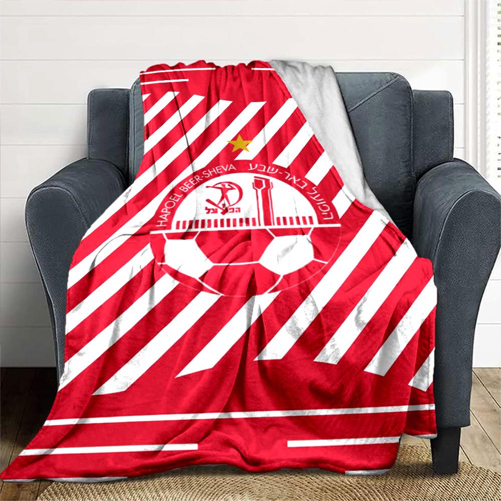 Hapoel Print Flannel Blanket High Quality Warm Comfortable Cover for All Seasons Perfect for Gifts Home Decor