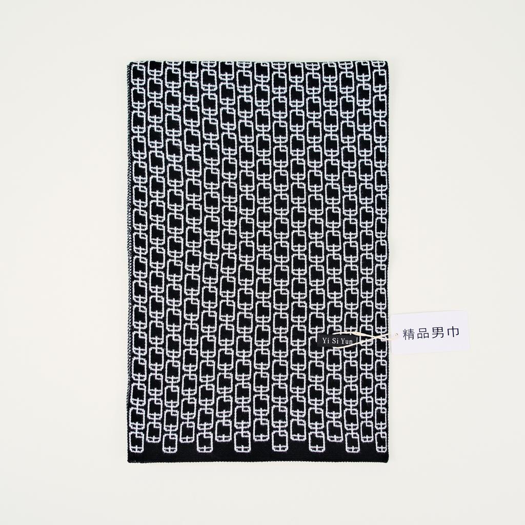 Men's Classic Winter Scarf Cashmere Feel Winter Scarves Long Formal Soft Scarf for Men Casual Scarves Luxuriously Plaid Scarf