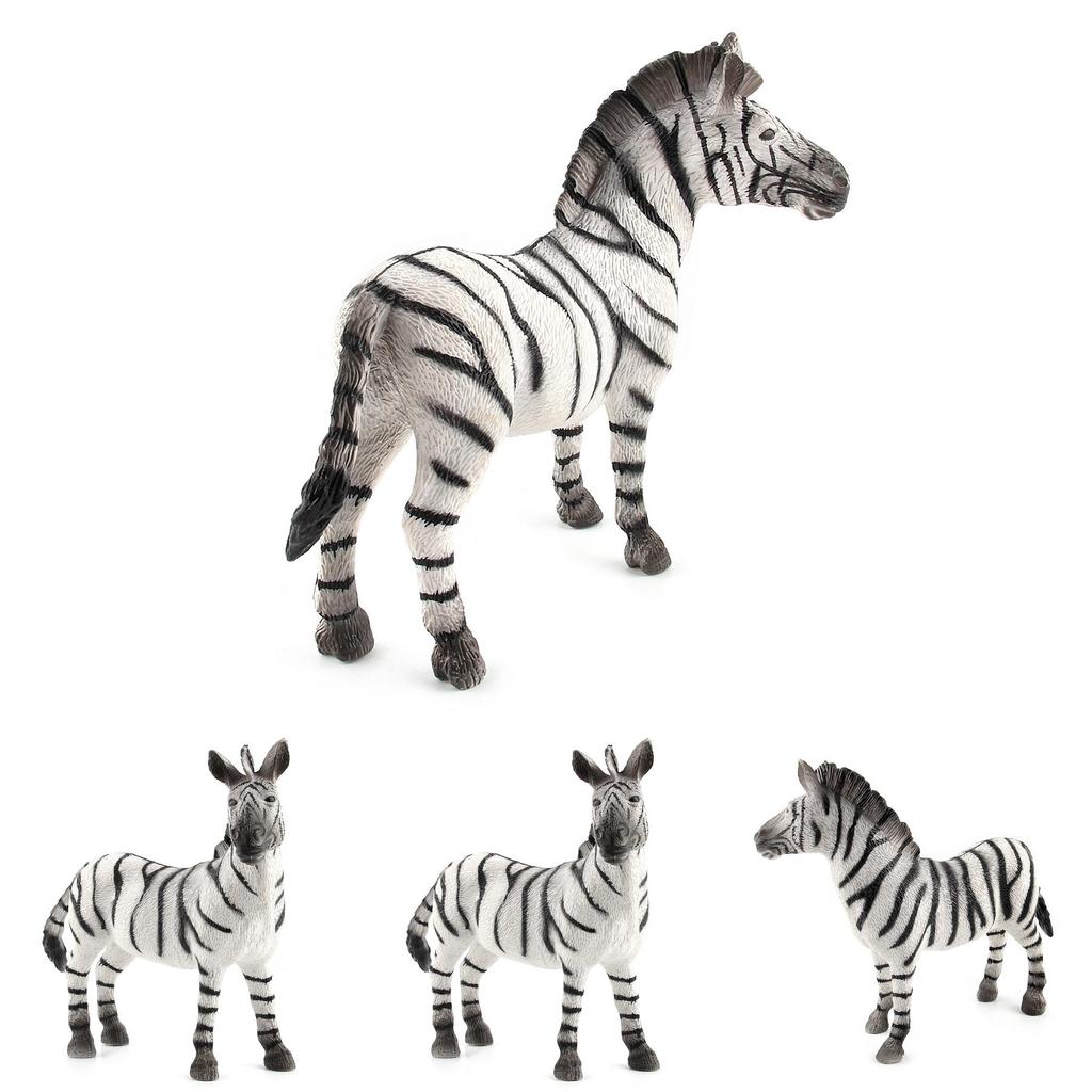 Pvc Charming Zebra Figurine Nature Inspired Realistic Animal Model For Collectors