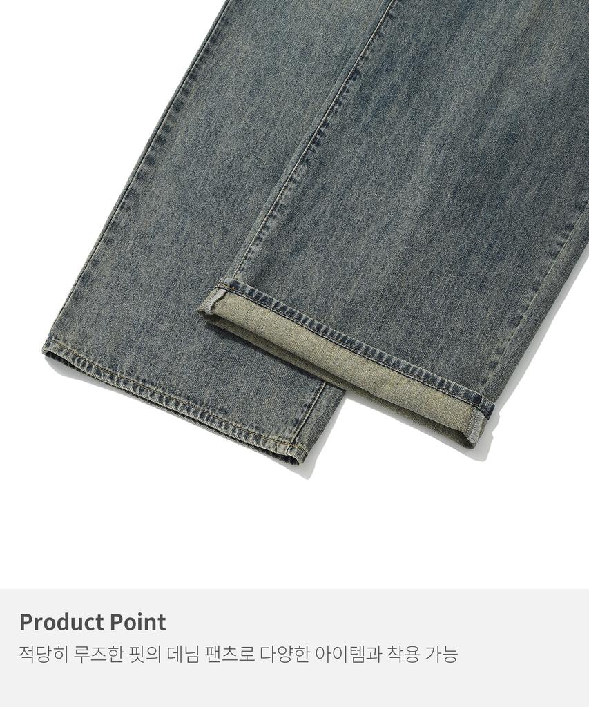 KIIMUIR Summer Wide Denim Pants_Vintage Blue