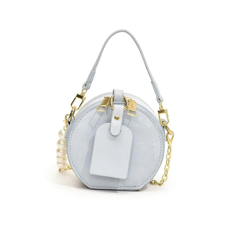 Fashionable Mini Pearl Round Bag For Kids Stylish Chain Shoulder Bag In Various Colors