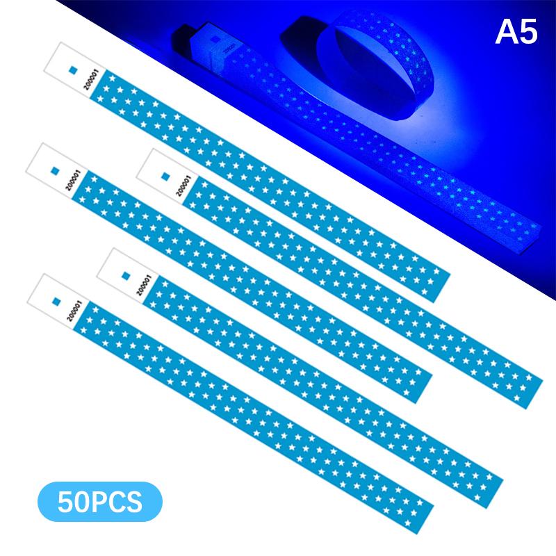 50/100 Stück Neon Stern Papier Armbänder Reißfest Einweg Event Armbänder Für Konzerte, Festivals, Partys, Feiertage