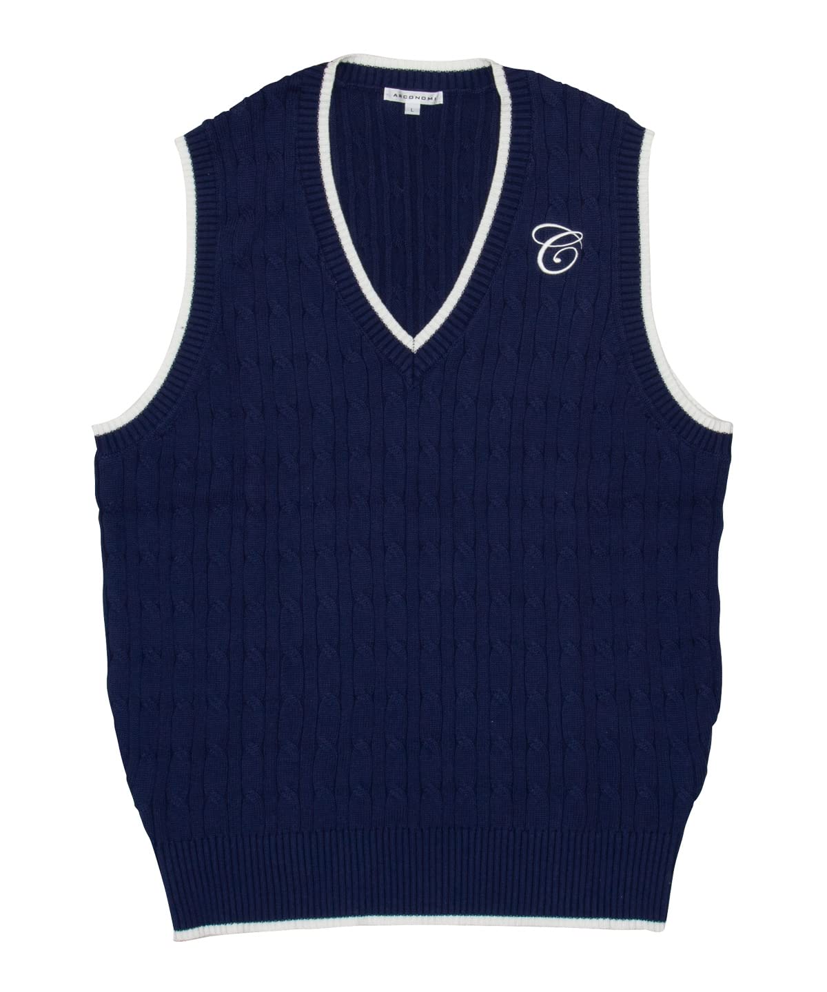 

School One Cable High Junior High School Commuting to Private School Navy x White M [Konomi] Vest, Women s, Point, Vest, Uniform, Vest, Unisex,