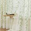 Floral Printed Sheer Curtains - Light Filtering Voile Scarf for Balcony, Bay Window, Living Room, Room Divider & Privacy