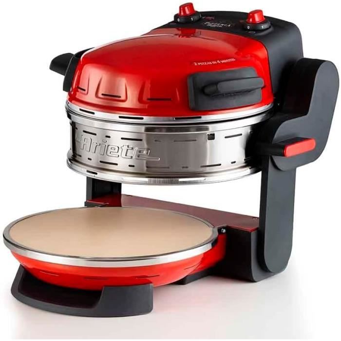 Four à Pizza - Ariete - 927 - 2 Zones de Cuisson - 5 Niveaux - 400°C - Rouge