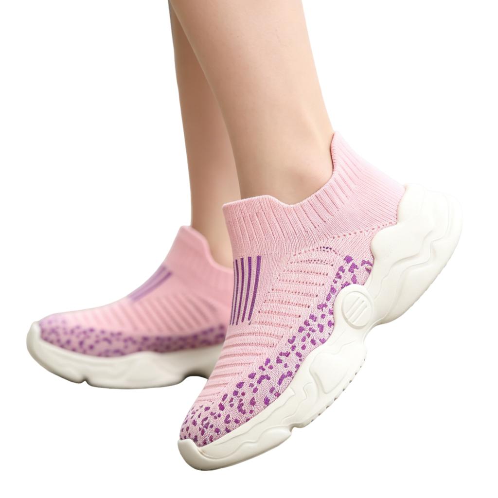 Kids Slip On Breathable Knit Shoes Lightweight Flexible Sole Slip Resistant Casual Footwear for Everyday Wear and Outdoor Activities