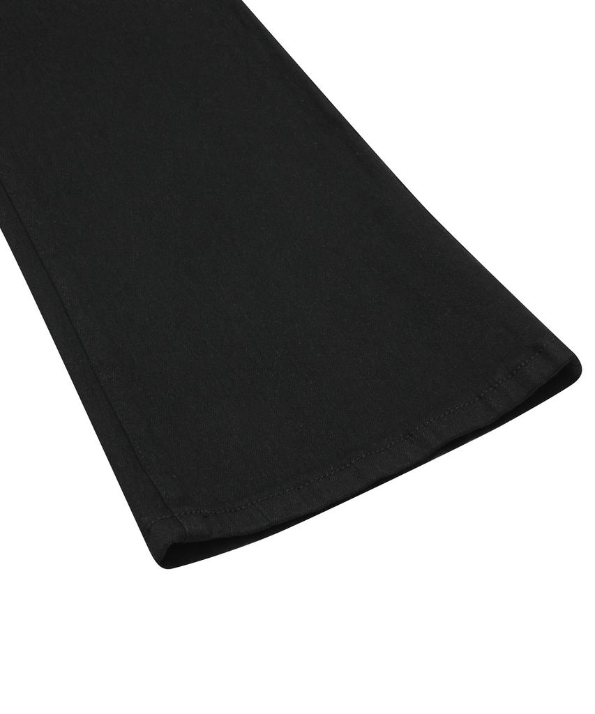 Mucent Lacsen Crack Back Lettering Bootcut Pants