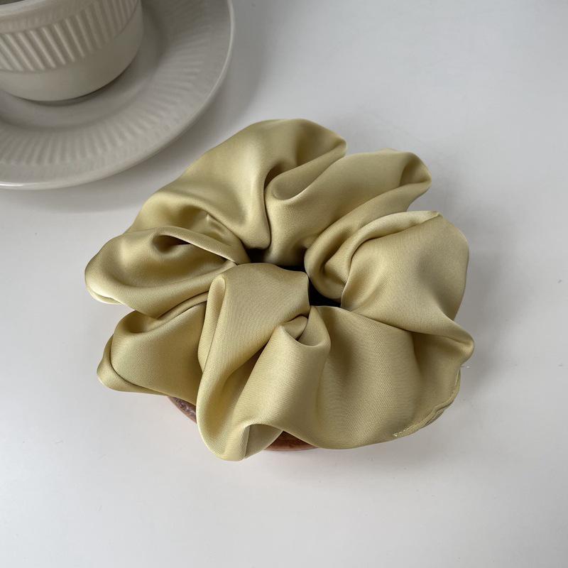 Luxury Satin Hair Tie: High-End French Design, Korean Leather Style