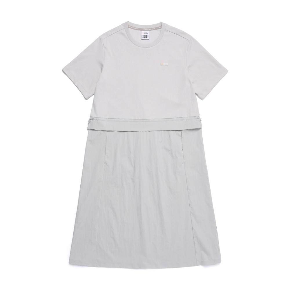 NATIONALGEOGRAPHIC N252Wop981 Women'S Hybrid Short Sleeve Dress Silver Grey
