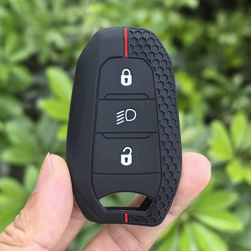 

Силиконовый чехол для автомобильного ключа для Citroen C2 C3 C5 X7 C4 Picasso Berlingo для Peugeot 208 308 408 508 3008 4008 5008 Smart Key чёрный