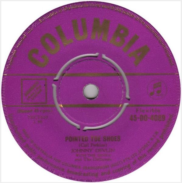 

7-дюймовая пластинка JOHNNY DEVLIN THE DEVILS THE DE Туфли с острым носом 45DO4089 Columbia 1959 UK Rock Б/у