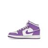 Air Jordan 1 Mid GS Purple Venom Kids Sneakers White DQ8423-511