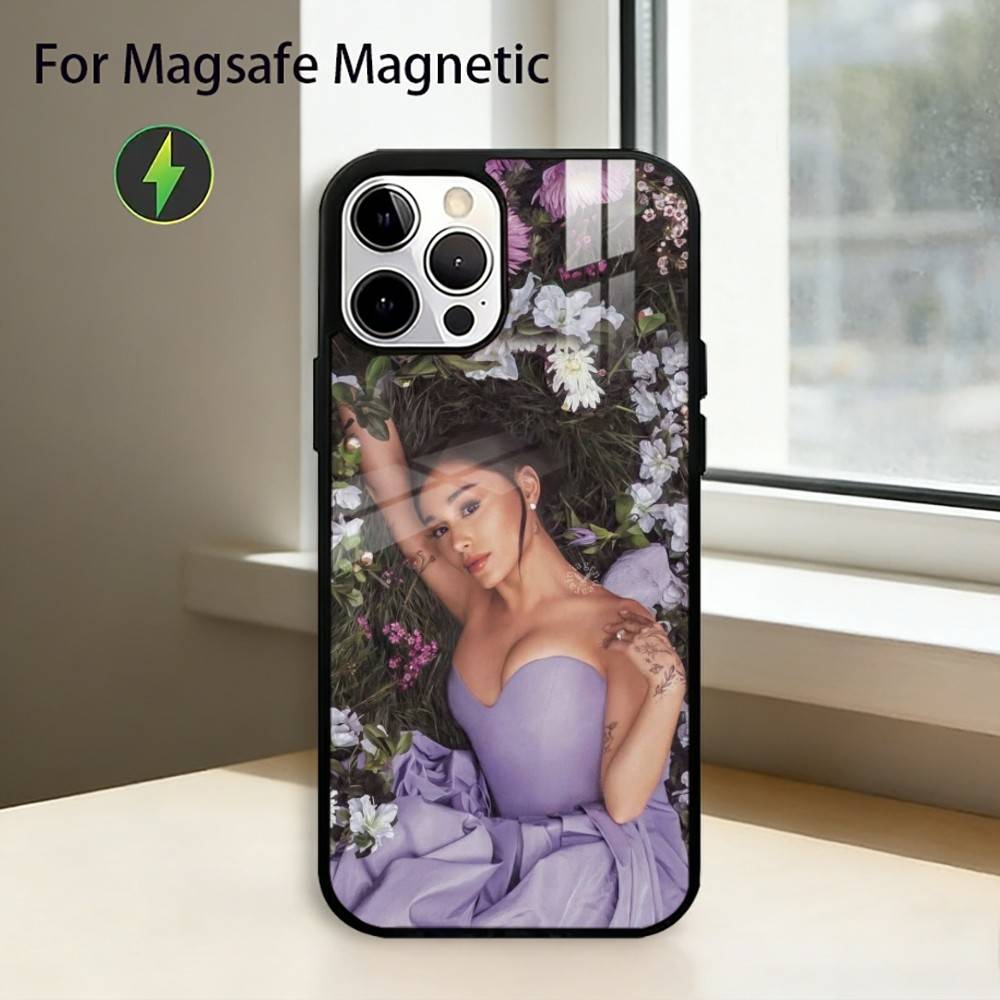 

Чехол для телефона Ariana G-Grande Певица Для iPhone 17, 16, 15, 14, 13, 12, 11 Plus, Pro Магнитный с Magsafe Беспроводная зарядка iPhone11