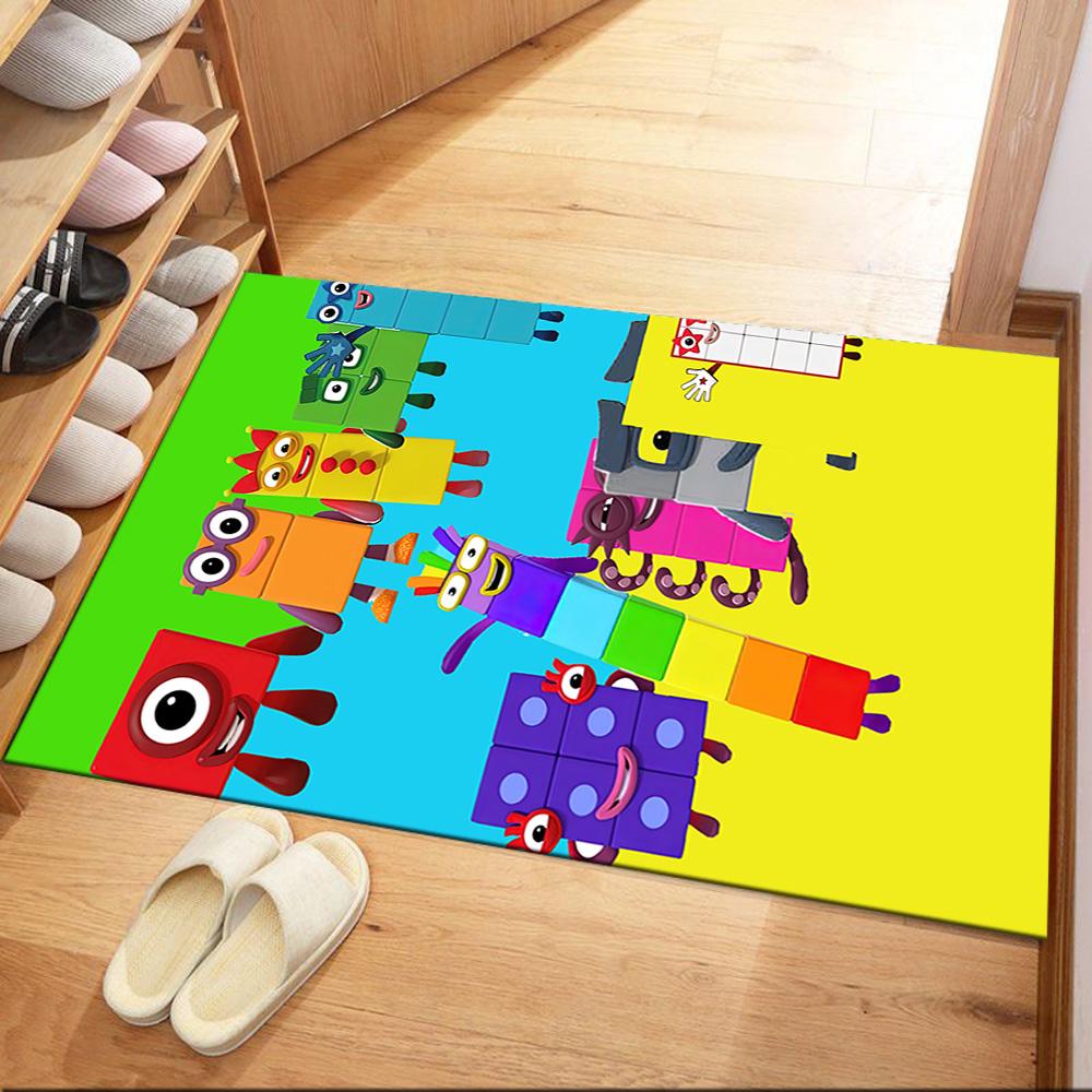 Numberblocks Carpet Design for Study Room Bedrooms Game Room Dormitory Antislip Carpet Anime Office Decor Gift for Festivals
