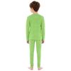 Unisex Kids Solid Color Thermal Underwear Set Round Neck Long Sleeve Top Elastic Waistband Leggings Sleepwear Loungewear