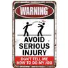 Metal Sign No Stupid People Tin Wall Decor Retro Home Bar Garage Man Cave