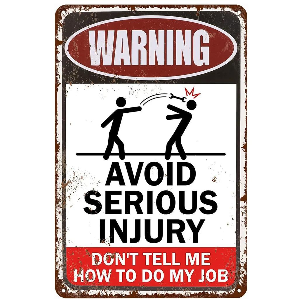 Metal Sign No Stupid People Tin Wall Decor Retro Home Bar Garage Man Cave