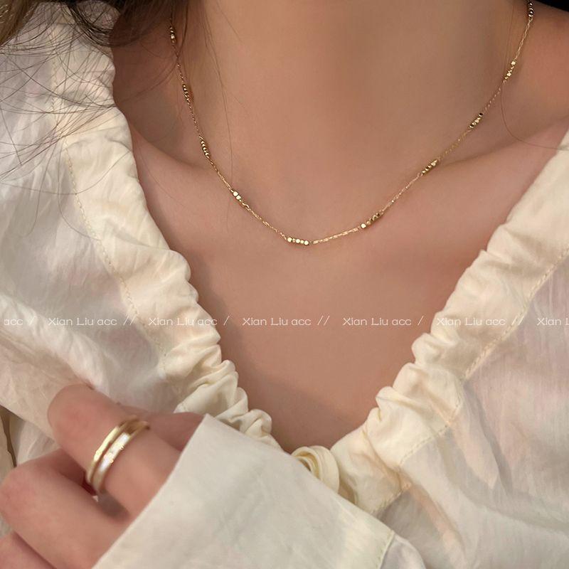 

Ultra Fine Small Pieces of Silver Necklace for Women 2025 New Arrival Niche Style Clavicle Chain Fancy Choker Necklace Simple Accessories Gold