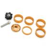 Bike Headset Front Fork Top Cap and Star Nut with Aluminum Screw Set for Fixed Cog 5410T SetGold