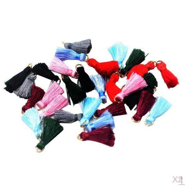 

60 шт. 23 мм, шелковистые кисточки ручной работы, декор, подвеска, брелки, аксессуары для сумок